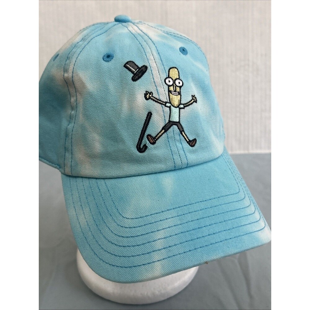 Rick And Morty Slideback Hat Blue OSFM Adjustable Embroidered Tie Dye
